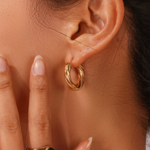 Twisted Chunky Hoop Earrings /337